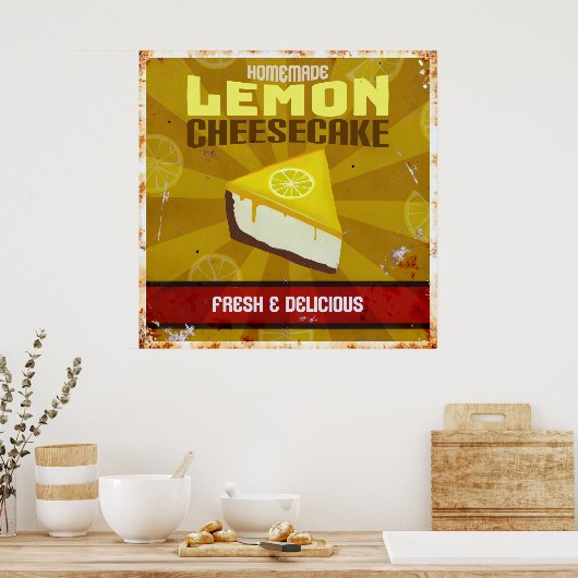 Lemon Cheesecake Poster (Keuken)