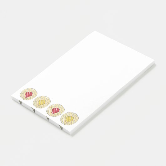Lemon Cherry Danishes Breakfast Sweet Pastry Post-it® Notes (Schuin)