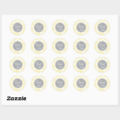 Lemon Chevron Dank u Stickers, rond Ronde Sticker (Vel)