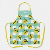 Lemon Chic Aqua Gingham Schort (Voorkant)