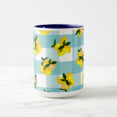 Lemon Chic Blue Gingham Mok (Midden)