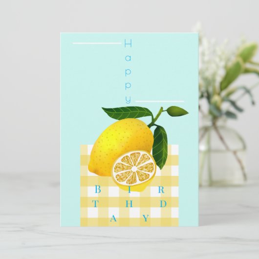 Lemon Chic Gelukkige Verjaardag Feestdagenkaart (Staand voorkant)