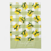 Lemon Chic Green Gingham Theedoek (Verticaal)