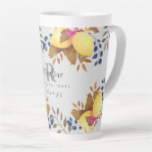 Lemon Chic Monogram Grijs Latte Mok (Rechterhoek)