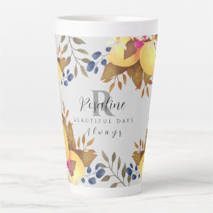 Lemon Chic Monogram Grijs Latte Mok