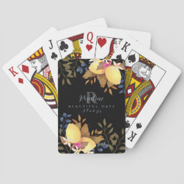 Lemon Chic Monogram Zwart Pokerkaarten