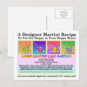 Lemon Chiffon Cake Martini Recipe Briefkaart (Voorkant / Achterkant)