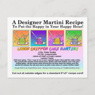 Lemon Chiffon Cake Martini Recipe Briefkaart