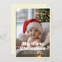 Lemon Chiffon Gingham: Mijn eerste kerst Baby