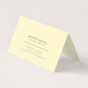 Lemon Chiffon Kleur Minimalistisch Eenvoudig Premi Visitekaartje