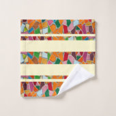 Lemon Chiffon Mosaic Pattern Bad Handdoek (Wasdoekje)