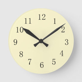 Lemon Chiffon Pastel Yellow Kitchen Wall klok