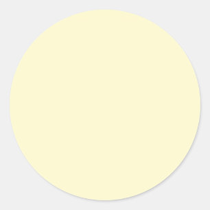 Lemon Chiffon Solid Color Ronde Sticker