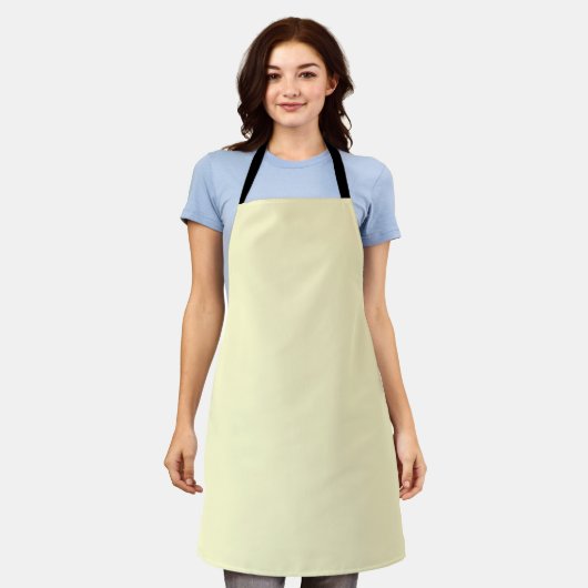 Lemon Chiffon Solid Color Schort (Gedragen)