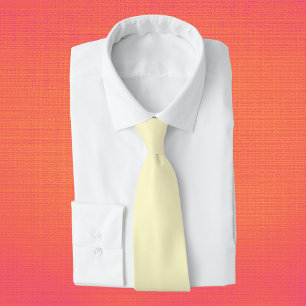 Lemon Chiffon Solid Color Stropdas
