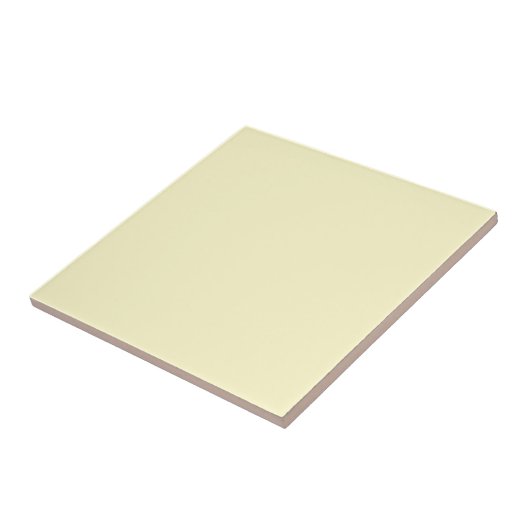 Lemon Chiffon Solid Color Tegeltje (Zijkant)