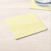Lemon Chiffon Watercolor Kartonnen Onderzetters (Schuin)