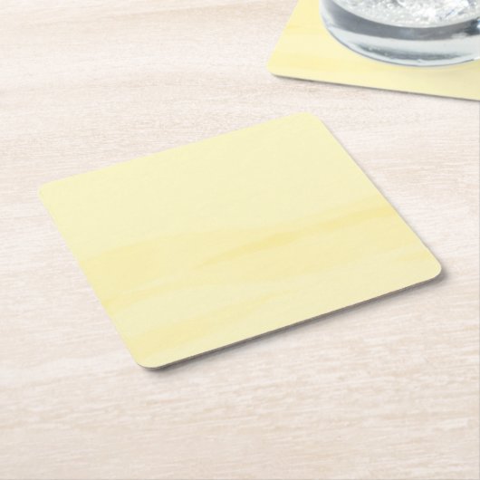 Lemon Chiffon Watercolor Kartonnen Onderzetters (Schuin)