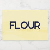 Lemon Chiffon Watercolor Voedselcontainer Etiket (Enkel label)