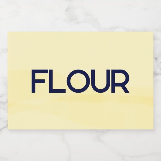 Lemon Chiffon Watercolor Voedselcontainer Etiket (Enkel label)