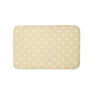 Lemon chiffon yellow polka dots badkamerkleed badmat