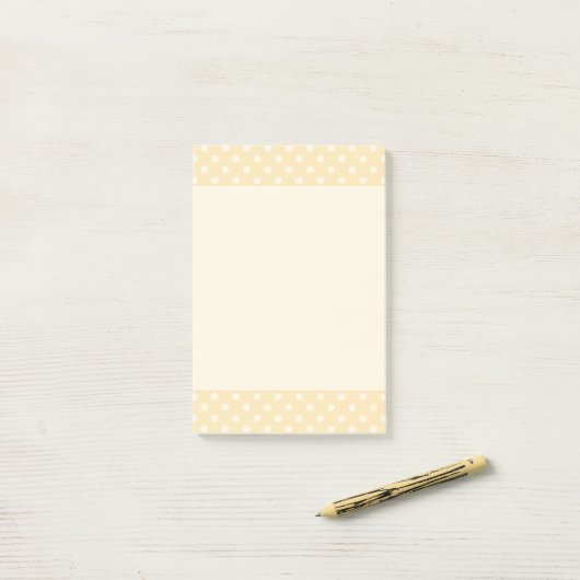 Lemon chiffon yellow polka dots Post-it note pad (Op bureau)