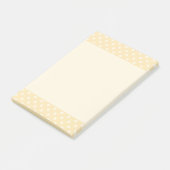 Lemon chiffon yellow polka dots Post-it note pad (Schuin)