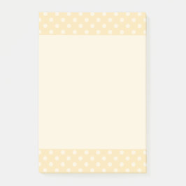 Lemon chiffon yellow polka dots Post-it note pad