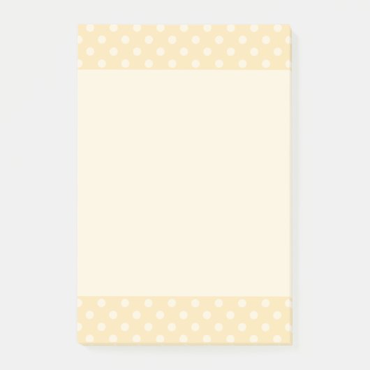 Lemon chiffon yellow polka dots Post-it note pad (Voorkant)