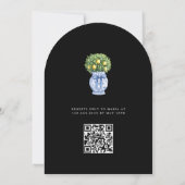 Lemon Chinoiserie  Floral Vrijgezellenfeest Kaart (Achterkant)