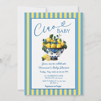 Lemon Ciao Baby Italiaanse Baby Shower Kaart