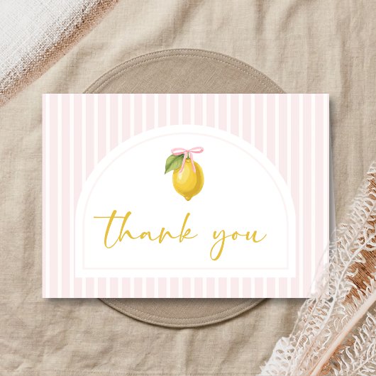 Lemon Ciao Baby Shower Bedankkaart
