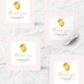 Lemon Ciao Baby Shower Vierkante Sticker