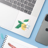 Lemon Ciao Bella Sticker (Laptop met iPhone)