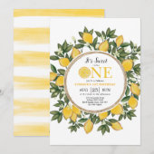 Lemon Citrus 1 ste verjaardag Kaart (Voorkant / Achterkant)