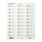 Lemon Citrus Adresetiketten Etiket (Full Sheet)