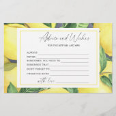 Lemon Citrus - Advies aan het Vrijgezellenfeest en Briefpapier (Voorkant)