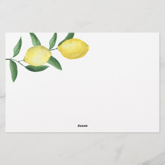 Lemon Citrus - Advies aan het Vrijgezellenfeest en Briefpapier (Achterkant)