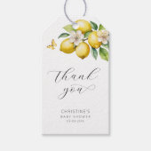 Lemon Citrus Baby shower Dank je cadeau Labels Cadeaulabel (Voorkant)