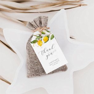 Lemon Citrus Baby shower Dank je cadeau Labels Cadeaulabel