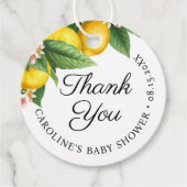Lemon Citrus Baby shower Hartelijk dank Bedankjes Labels (Voorkant)