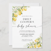 Lemon Citrus Baby shower Invitation Kaart (Voorkant)