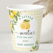 Lemon Citrus Baby Shower Yellow Papieren Bekers