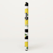 Lemon Citrus Black Stripes Yellow iPhone Case (Achterkant / rechts)