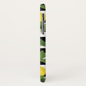 Lemon Citrus Black Stripes Yellow iPhone Case (Achterkant/links)