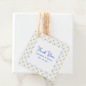 Lemon Citrus Blauw & Geel Huwelijk Dank u Bedankjes Labels (In situ)