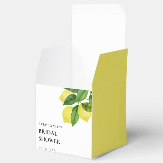 Lemon Citrus Branch Greenery Vrijgezellenfeest Bedankdoosjes (Geopend)