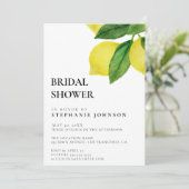 Lemon Citrus Branch Greenery Vrijgezellenfeest Kaart (Staand voorkant)