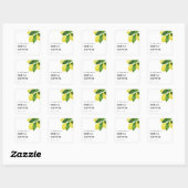 Lemon Citrus Branch Greenery Vrijgezellenfeest Vierkante Sticker (Vel)