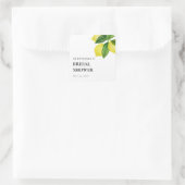 Lemon Citrus Branch Greenery Vrijgezellenfeest Vierkante Sticker (Tas)